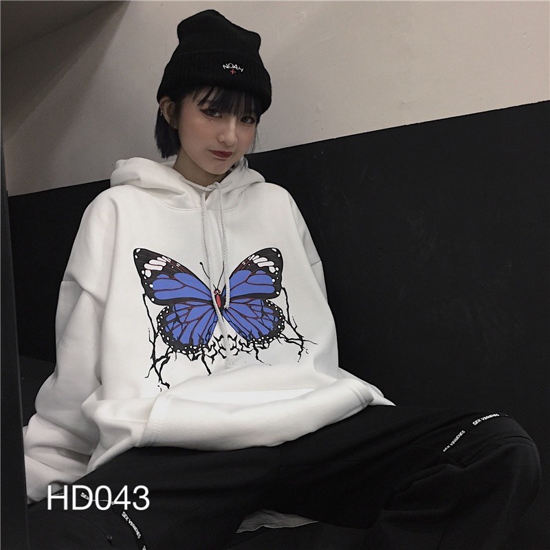 HD043 - ÁO HOODIE IN BUTTERFLY