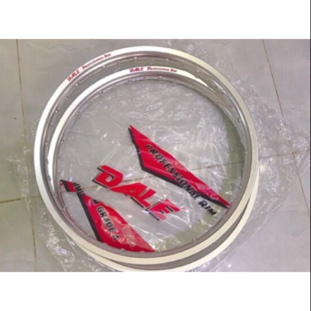  Cặp niềng nhôm bạc dale 2 cái vành 1.4