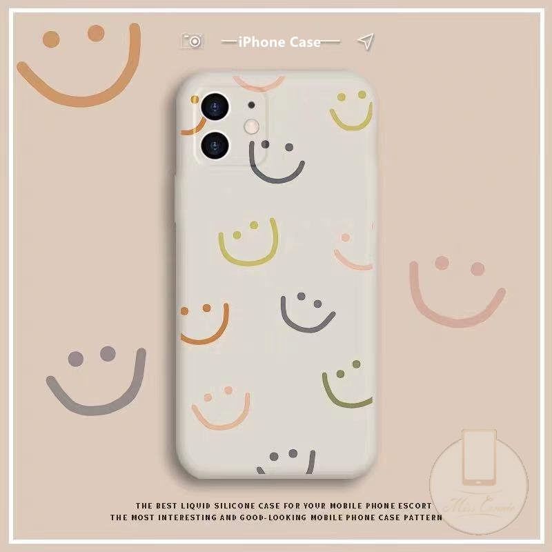 Ốp điện thoại TPU mềm họa tiết mặt cười nhiều màu sắc cho Iphone 11 12 Pro Max 6 6s 7 8 Plus Xr X Xs Max Se 2020