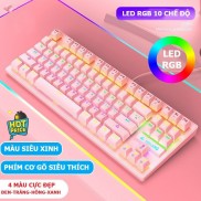 ZIYOU LANG K2 - Bàn phím cơ K2 PRO 87 phím, bàn phím máy tính chơi game có dây Led RGB 10 Chế Độ Khác Nhau
