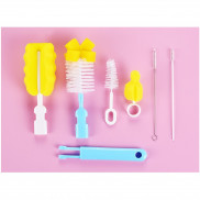 Bộ dụng cụ cọ rửa bình sữa xoay 360 độ cho bé 6 chi tiết