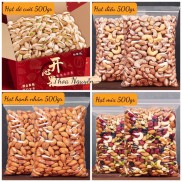 Các loại hạt ăn vặt hạt điều hạt dẻ cười hạt hạnh nhân hạt ngũ cốc mix