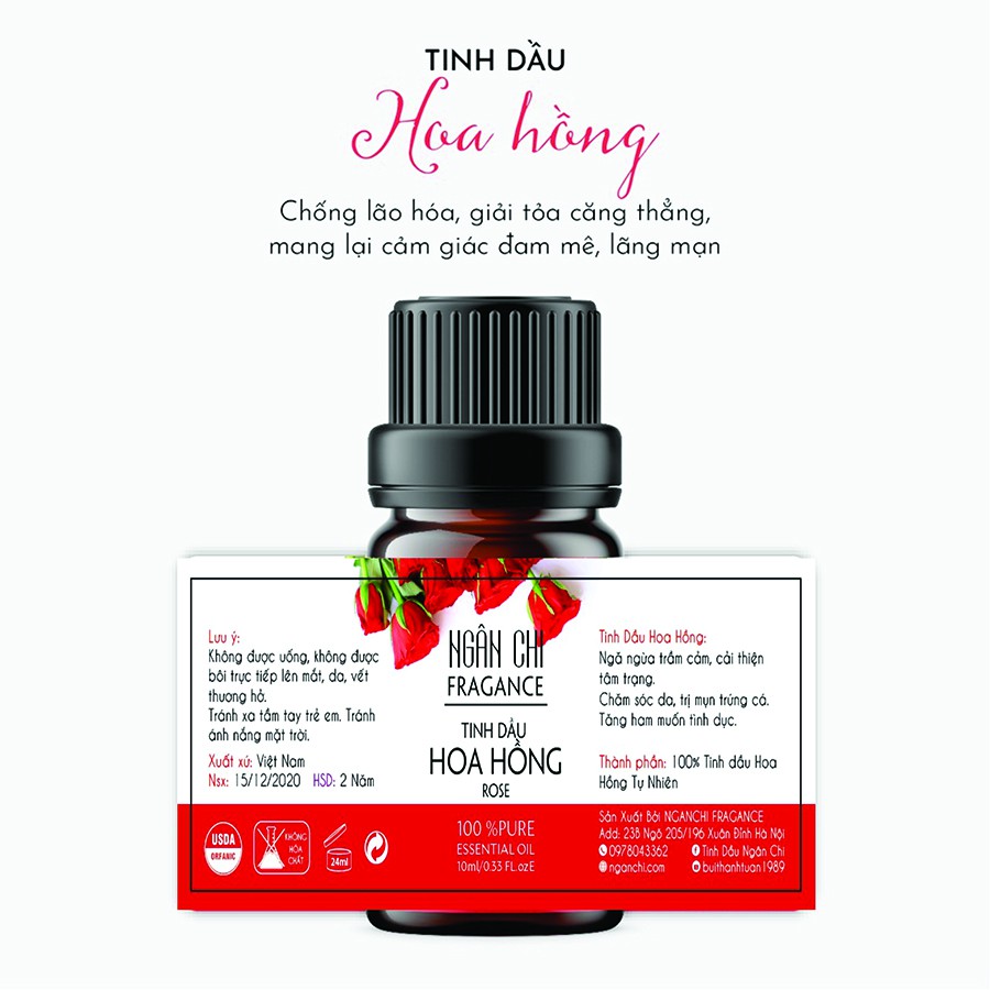 Tinh Dầu Thiên Nhiên 50 Ml Nguyên Chất Đậ