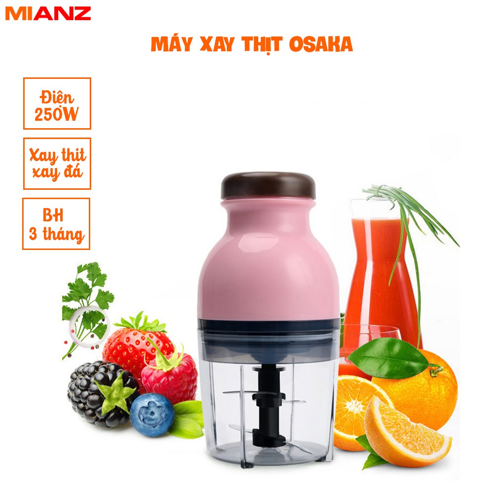 Máy xay thịt OSAKA dụng cụ nhà bếp đa năng - Xay được đá - Mua 1 tặng 2, BH 3 tháng- Dung tích 700ML - Mianz Store