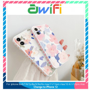 Ốp lưng iphone viền nổi bóng hoa màu nước 6plus/6s/6splus/7/7plus/8/8plus/x/xr/xs/11/12/pro/max/plus/promax-Awifi T5-3