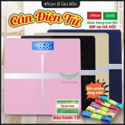 Cân sức khỏe , cân điện tử gia đình có đèn LED hiển thị nhiệt độ chạy pin AAA có thẻ bảo hành 12 tháng