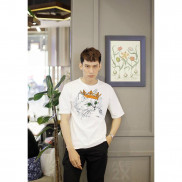 Áo thun nam in hình mèo đội vương niệm mtt233