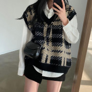 Áo Sweater Nữ Không Tay Cổ Chữ V Thời Trang Mùa Thu