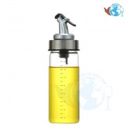 Bình, hũ đựng dầu ăn gia vị thủy tinh cao cấp 180 ml, Chai thủy tinh loại cao chia vạch đựng dầu ăn chiết rót dầu