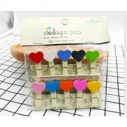 Gói kẹp gỗ treo ảnh nhiều màu có kèm 2m dây treo sẵn hàng tại Tú Vy Studio