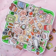 Sticker dán gói 50 miếng, 80 miếng hoạt hình siêu cute dễ thương dán sổ, dán điện thoại sẵn tại Tú Vy Studio