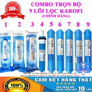 Trọn bộ Combo 9 lõi lọc nước Karofi chính hãng 123456789