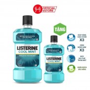 Nước súc miệng hơi thở thơm mát Listerine Cool Mint 750ml + nước súc miệng Listerine Coolmint 250ml - 100932629