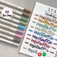 Bút lông mềm có nhũ Sta Metallic Brush Pen viết Calligraphy B02