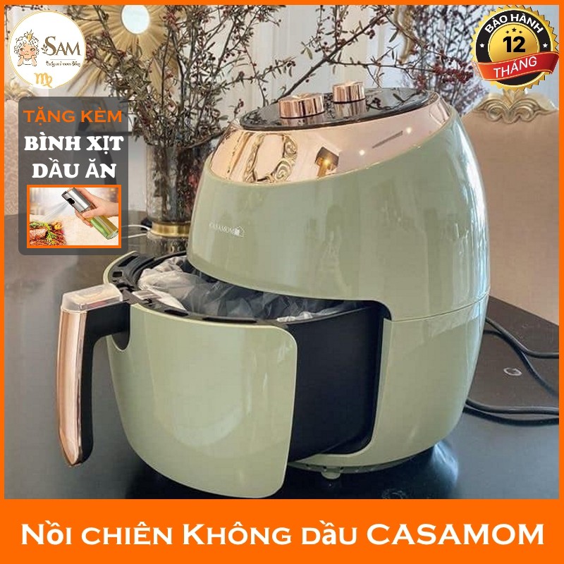 NỒI CHIÊN KHÔNG DẦU CASAMOM HÀN QUỐC DUNG TÍCH 7 LÍT CÔNG SUẤT 1800W BẢO HÀNH 12 THÁNG