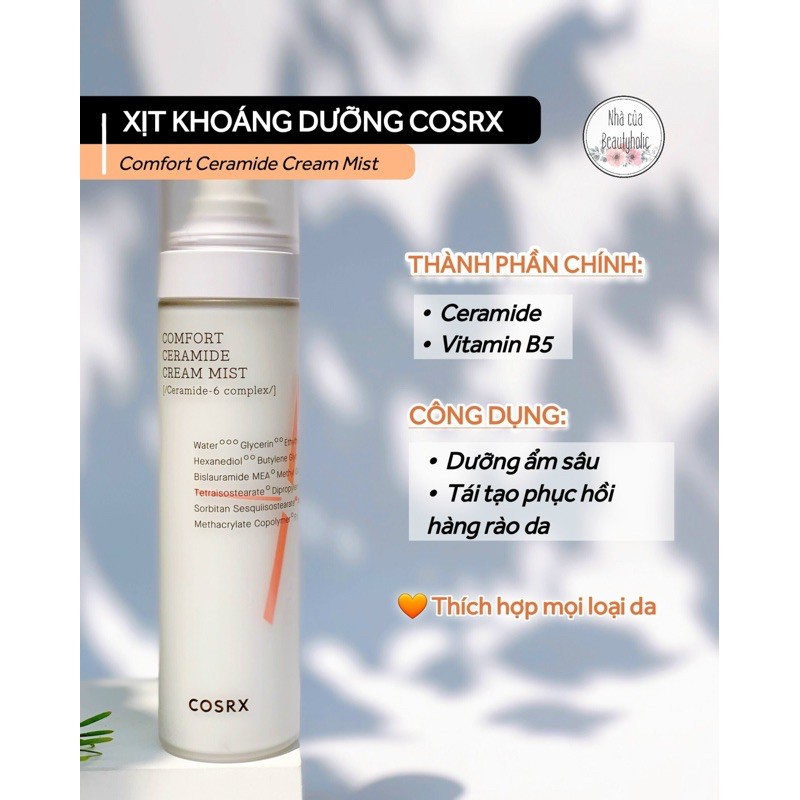 Xịt khoáng Cosrx Comfort Ceramide Mist