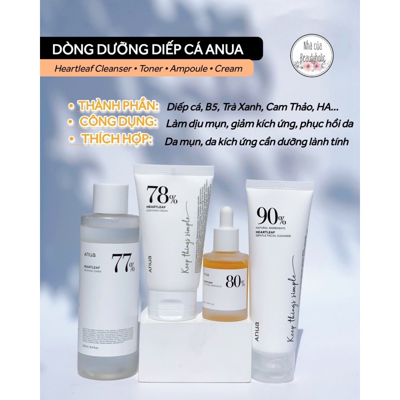 Bộ dưỡng diếp cá ANUA HEARTLEAF