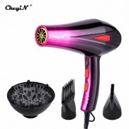 Máy sấy tóc CkeyiN 4000W công suất lớn tích hợp đèn báo xanh dương