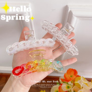 Kẹp Càng Cua Thiết Kế Phối Nhựa Trong Suốt Xinh Xắn Cho Nữ