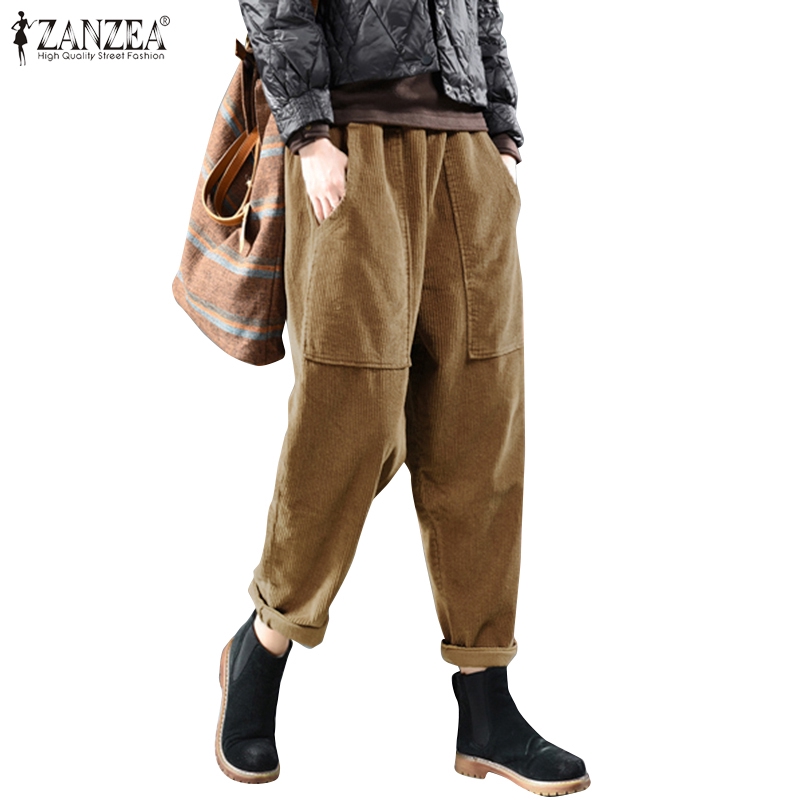 ZANZEA Quần dài ống rộng thời trang dành cho nữ