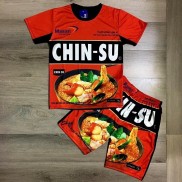 Bộ quần áo gia đình, bộ mì tôm Chin Su thun lạnh | Bộ đồ nam 3 miền