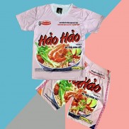 Bộ Thun Gia Đình Cộc Tay In Hình Mì Hảo Hảo| Bộ mì tôm cực đẹp