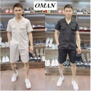 Bộ đũi nam cổ tàu, cổ bẻ - Đồ bộ nam mặc hè mát nhẹ- OMAN BH21