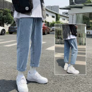 Quần ống rộng - quần baggy nam chất jean dày dặn, co giãn - OMAN QJ011