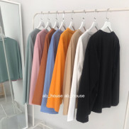 Áo Thun Tay dài Trơn Long Tee Form Hàn Xẻng Uzzlang Unisex