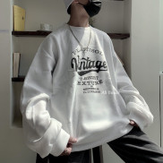 Áo Sweater Nỉ Bông Vintage Unisex (Ảnh Thật Cận Chất)