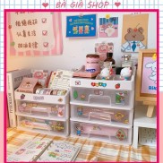 Kệ để mỹ phẩm nhựa đa năng - Tủ đựng mỹ phẩm 4 tầng nhiều ngăn siêu tiện ích - Đồ deco phòng