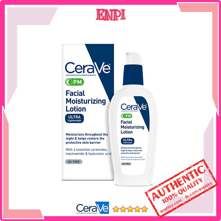 Kem dưỡng CeraVe Facial Moisturizing Lotion PM 4% Niacinamide