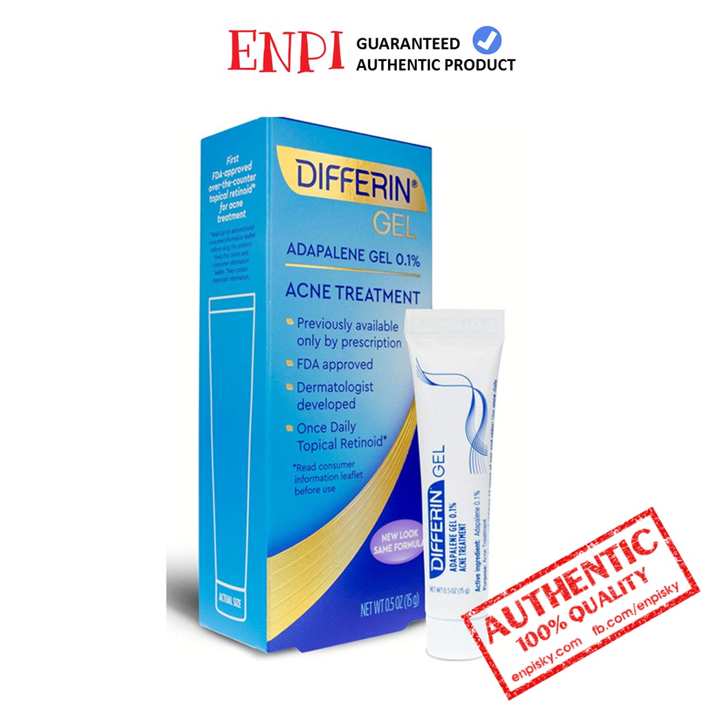 Gel giúp giảm mụn Differin Adapalene 0.1% 15g