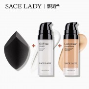 Bộ kem lót + kem nền kèm bông mút SACE LADY trang điểm cao cấp 15ml