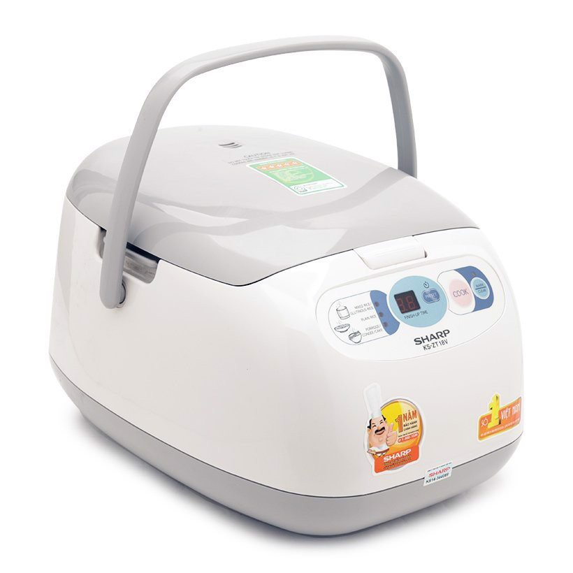 Nồi Cơm Điện Tử Sharp KS-ZT18 Thái Lan, Điểu Khiển Điện Tử Tiện Dụng, Lòng Nồi bằng Hợp Kim Nhôm Siêu Chống Dính