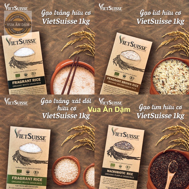 Gạo Hữu Cơ Vietsuisse Gói 1kg