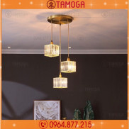 Bộ 03 đèn thả trần, đèn thả bàn ăn trang trí phòng khách pha lê TAMOGA DT 9575