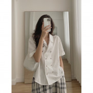 áo somi thô cổ vest 8509