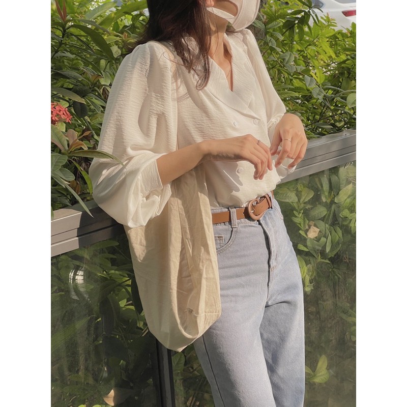 áo somi Audrey cổ vest 8636