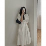 váy cổ ren kèm đai QCCC 2619