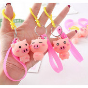 Móc khóa heo hồng đáng yêu, móc khóa lợn xinh