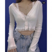 ÁO TAY DÀI PHỐI REN