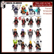 NARUTO - Combo 16 nhân vật Obito, Sasuke, Kakashi, Sasori, Kakuzu, Madara,Deidara Đồ chơi lắp ráp non lego WM6105