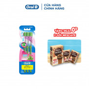 Bàn chải Oral-B tinh chất Trà Xanh/ Trà Đen vỉ 3 cây (Mua 2 tặng 1)
