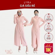 Áo khoác chống nắng nữ dáng dài cao cấp LYRA toàn thân thông hơi có mũ, vải Nhật thấm hút mồ hôi chống tia UV-VSYAK0016