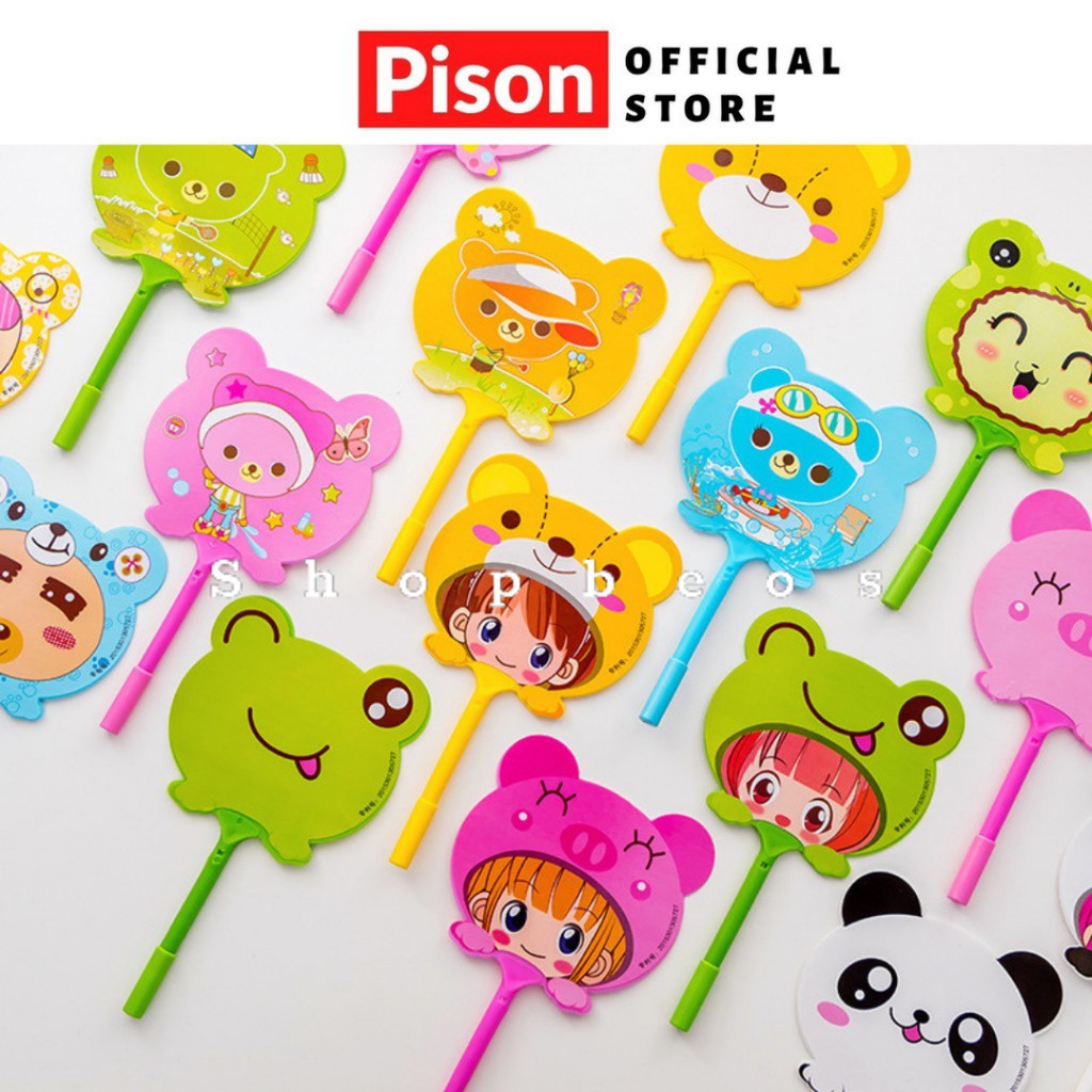 Bút bi quạt mát mực xanh siêu dễ thương Pison