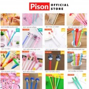 Set 100 bút nước cute viết mực màu đen an toàn cho bé Pison