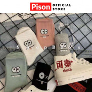 Tất vớ nam nữ cổ cao icon Pison Ulzzang Hàn Quốc