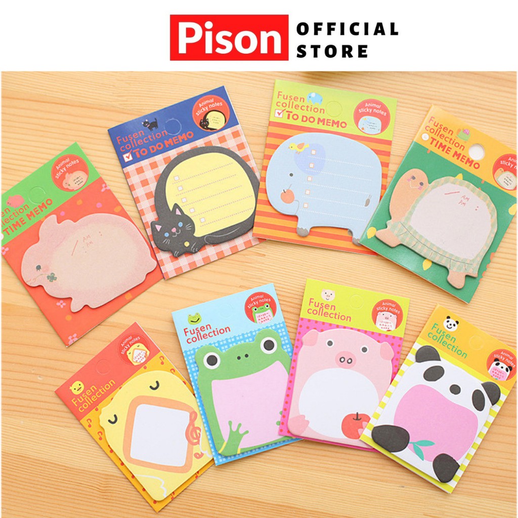 Giấy nhớ giấy note hình động vật Pison