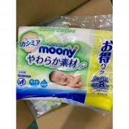 Combo 8 gói khăn ướt Moony nội địa Nhật 640 tờ